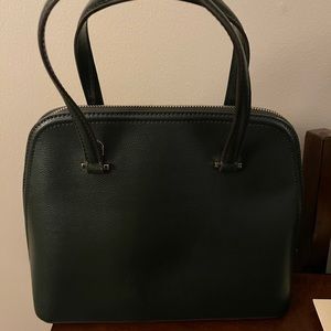Kate Spade top handle dome tote in dark green